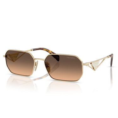 Prada Lunettes de Soleil PRA51S ZVN50C Or-Marron Dégradé Unisexe 1