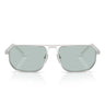 Prada Sunglasses PRA53S 27540N Matte Silver/Blue Men