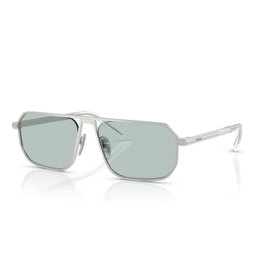 Prada Okulary Przeciwsłoneczne PRA53S 27540N Srebrny Matowy/Niebieski Męskie 2