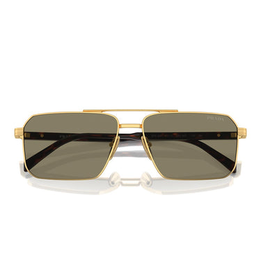 Prada Occhiali da Sole PRA57S 5AK90F Oro/Marrone Chiaro Unisex 4