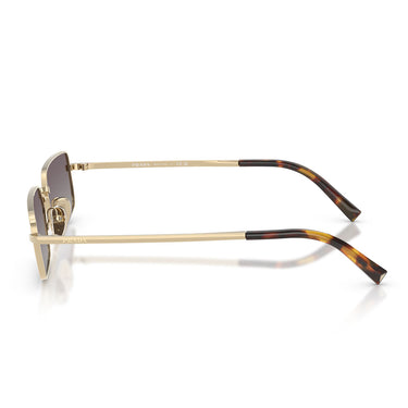 Prada Okulary Przeciwsłoneczne PRA60S ZVN30C Złoto Blado/Niebieski Gradient Srebrne Lustro Damskie 2