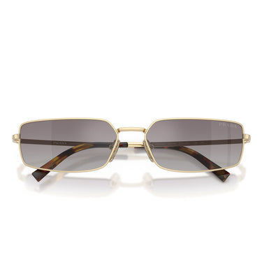 Prada Okulary Przeciwsłoneczne PRA60S ZVN30C Złoto Blado/Niebieski Gradient Srebrne Lustro Damskie 4