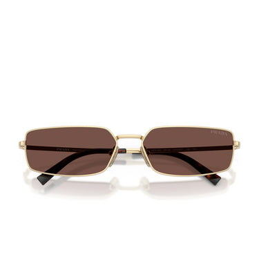 Prada Okulary Przeciwsłoneczne PRA60S ZVN80T Złoto Blado Czekoladowy Czarny Damskie