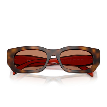 Prada Occhiali da Sole PRB05S 01K90Q Juniper Tortoise Cotto Marrone Donna  5