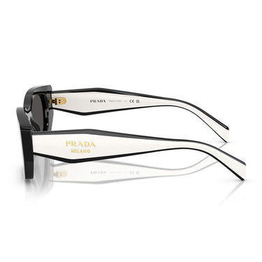 Prada Okulary Przeciwsłoneczne PRB05S 09Q08Z Czarny/Ciemnoszary Damskie 2