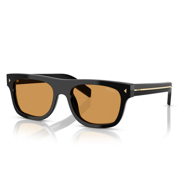 Prada Okulary Przeciwsłoneczne PRB12S 16K60F Czarny/Brązowy Unisex Fotochromatyczne
