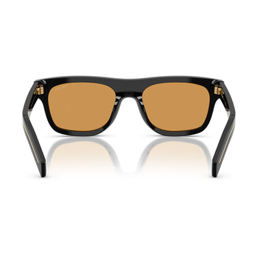 Prada Okulary Przeciwsłoneczne PRB12S 16K60F Czarny/Brązowy Unisex Fotochromatyczne