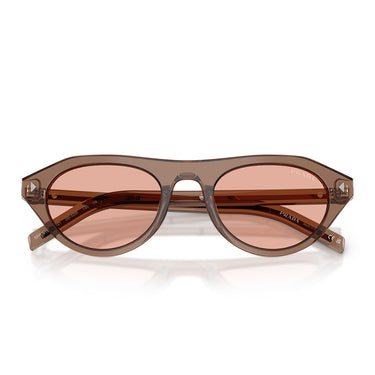 Prada Occhiali da Sole PRB15S 28I50W Argilla Trasparente/Rosa Donna 4