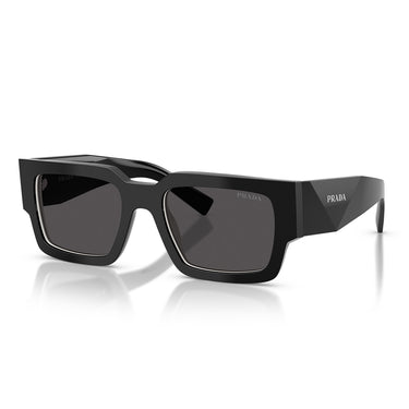 Prada Okulary Przeciwsłoneczne PRB17S 16K08Z Czarny Biały Talk Szary Ciemny Męskie 2