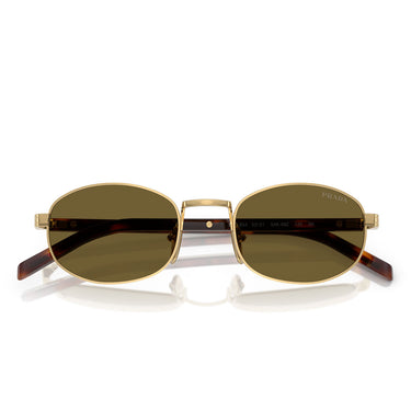 Prada Lunettes de Soleil PRB53S 5AK09Z Or/Marron Femme 4