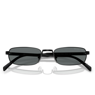 Prada Okulary Przeciwsłoneczne PRB54S 1AB5Z1 Czarny/Ciemnoszary Unisex Polaryzowane