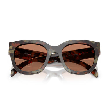 Prada Okulary Przeciwsłoneczne PRC04S 22F90Q Wood Tortoise Marrone Damskie 5