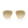 Prada Sonnenbrille PRC05S 17K20S Weiß Talk Gelb Verlauf Braun Damen