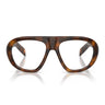 Prada Occhiali da Sole PRC05S 20D08N Juniper Tartarugato/Trasparente con Filtro Luce Blu Donna