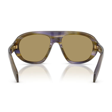 Prada Okulary Przeciwsłoneczne PRC05S 23G70G Paski Laguna Verde Oliva Damskie 3