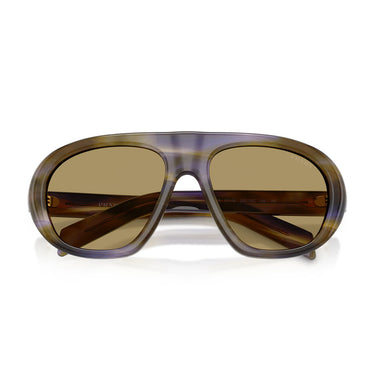 Prada Okulary Przeciwsłoneczne PRC05S 23G70G Paski Laguna Verde Oliva Damskie 4