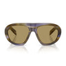 Prada Gafas de Sol PRC05S 23G70G Rayas Laguna Verde Oliva Mujer