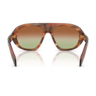 Prada Occhiali da Sole PRC05S 24G70T Quercia Rigato Verde Marrone Donna 4
