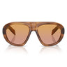 Prada Occhiali da Sole PRC05S 25O04N Marrone Striato/Marrone Sfumato Arancione Donna