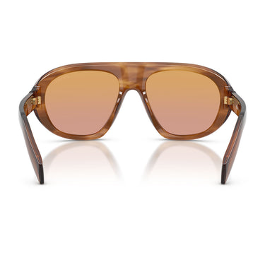Prada Occhiali da Sole PRC05S 25O04N Marrone Striato/Marrone Sfumato Arancione Donna
