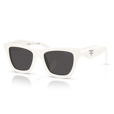Prada Okulary Przeciwsłoneczne PRC07S 17K08Z Biały Talk Ciemnoszary Damskie 2