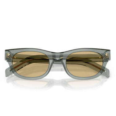 Prada Occhiali da Sole PRC09S 21J70R Nebbia Trasparente/Marrone Chiaro Unisex