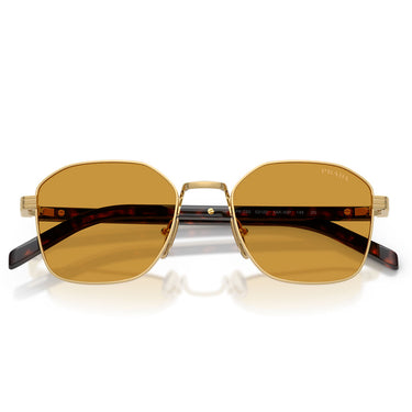 Prada Okulary Przeciwsłoneczne PRC50S 5AK50P Złoto/Ciemny Miód Męskie 4