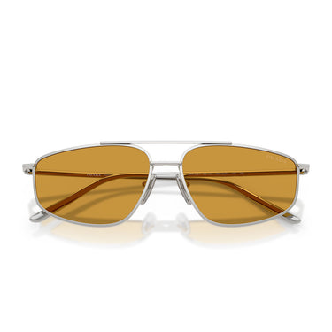 Prada Okulary Przeciwsłoneczne PRC51S 1BC50P Srebrny Ciemny Miód Damskie 5
