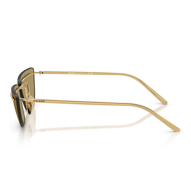 Prada Okulary Przeciwsłoneczne PRC52S 5AK70G Złoto Zielony Oliwkowy Damskie 3