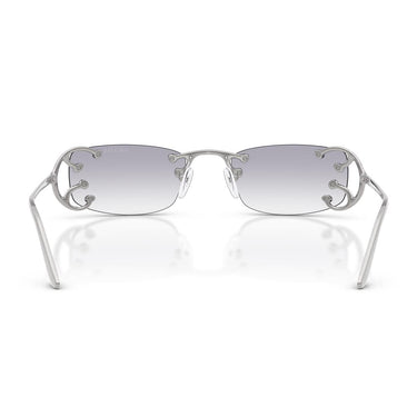 Prada Occhiali da Sole PRC57S 28H40V Argento/Trasparente Sfumato Grigio Donna 3