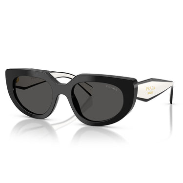 Prada Occhiali da Sole PRD02S 20G08Z Nero Bianco Grigio Scuro Donna  2