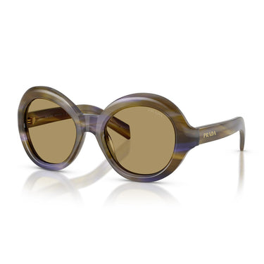 Prada Occhiali da Sole PRD08SU 23G70G Marrone/Verde Oliva Donna 1