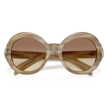Prada Occhiali da Sole PRD08SU 25P21C Beige Striato/Marrone Sfumato Giallo Donna