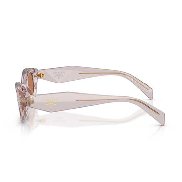 Prada Occhiali da Sole PRD24S 12W10I Malva Trasparente/Marrone Donna 3
