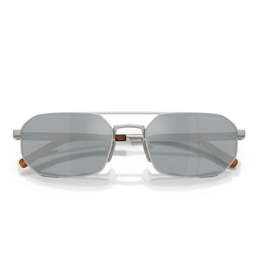 Prada Occhiali da Sole PRD53S 1BC40X Argento/Blu Specchiato Argento Uomo 4