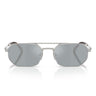 Prada Occhiali da Sole PRD53S 1BC40X Argento/Blu Specchiato Argento Uomo