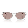 Prada Occhiali da Sole PRD57S 1BC20I Argento/Viola Chiaro Marrone Donna