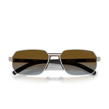 Prada Occhiali da Sole PRD60S 1BC0A4 Argento/Blu Sfumato Marrone Uomo 5