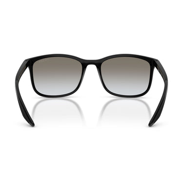 Prada Lunettes de Soleil PSA08S 1AB0A7 Linea Rossa Noir/Gris Dégradé Unisexe 4