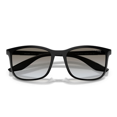 Prada Lunettes de Soleil PSA08S 1AB0A7 Linea Rossa Noir/Gris Dégradé Unisexe 5