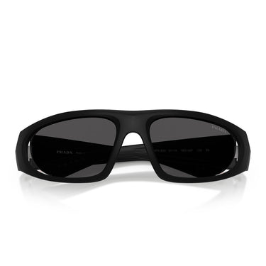 Prada Occhiali da Sole PSB03S 1BO06F Linea Rossa Nero Opaco Grigio Scuro Uomo 5