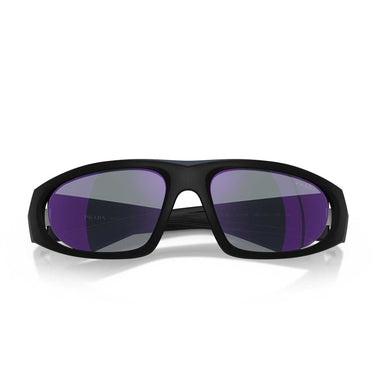 Prada Occhiali da Sole PSB03S 1BO10J Linea Rossa Nero Opaco/Blu Scuro Specchiato Viola Uomo 5