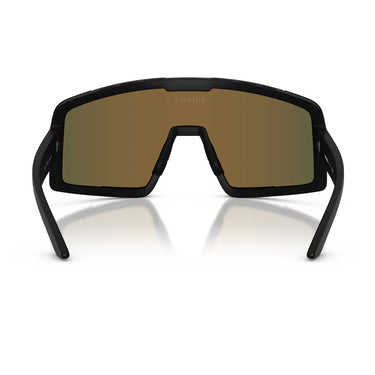 Prada Occhiali da Sole PSB07S 1BO70U Linea Rossa Nero Opaco/Marrone Scuro Specchiato Uomo 4