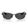 Prada Occhiali da Sole PSB53S 1AB08Z Linea Rossa Nero Grigio Scuro Uomo 