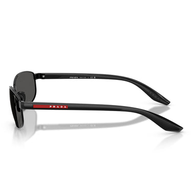 Prada Occhiali da Sole PSB53S 1AB08Z Linea Rossa Nero Grigio Scuro Uomo 3