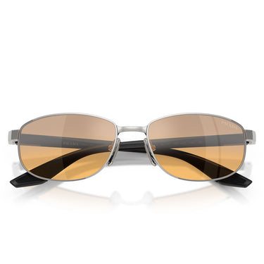 Prada Occhiali da Sole PSB53S 1BC40Z Linea Rossa Argento Arancione Specchiato Uomo 5