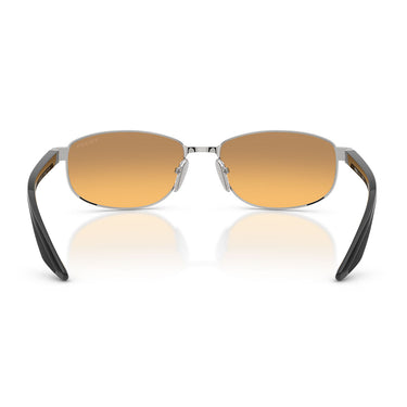Prada Occhiali da Sole PSB53S 1BC40Z Linea Rossa Argento Arancione Specchiato Uomo 4
