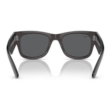 Ray-Ban Occhiali da Sole RB0840S 1406B1 Mega Wayfarer Nero Trasparente/Grigio Scuro Unisex 3