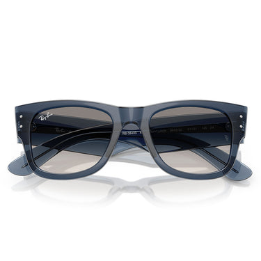 Ray-Ban Occhiali da Sole RB0840S 684532 Mega Wayfarer Blu Scuro Trasparente Grigio Sfumato Unisex  5
