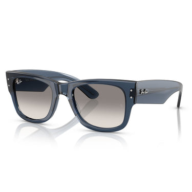Ray-Ban Occhiali da Sole RB0840S 684532 Mega Wayfarer Blu Scuro Trasparente Grigio Sfumato Unisex  2